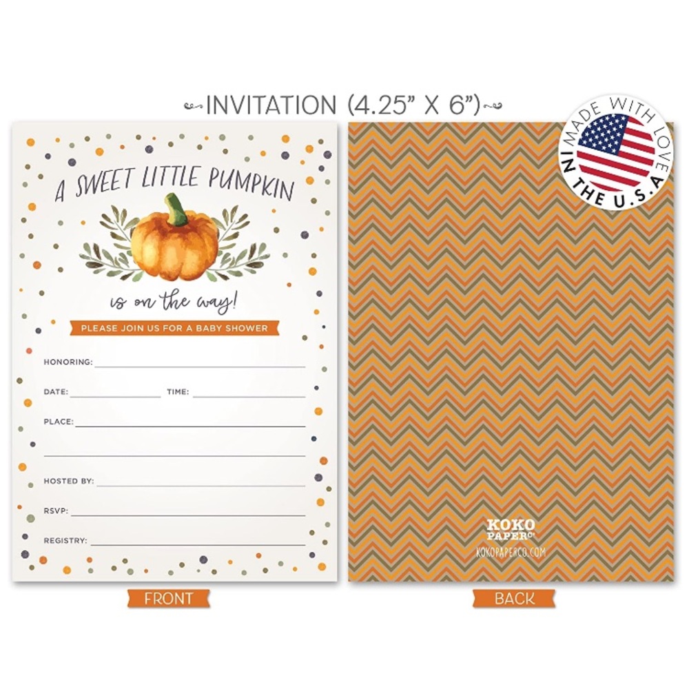 Baby Shower Invites🧡Like for discounted shipping!